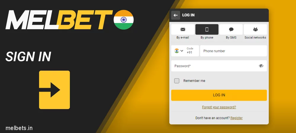 Melbet mobile app login process