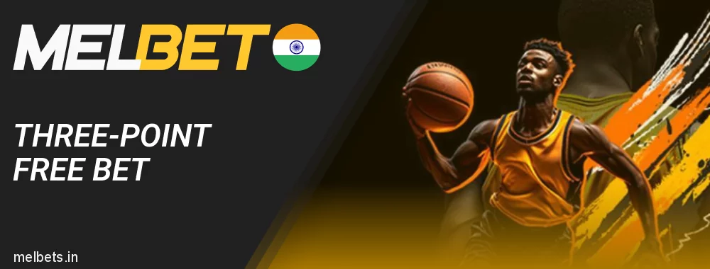 Three-Point Free Bet for Basketball bonus in Melbet