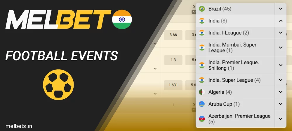 Melbet Football Events for Indian bettors