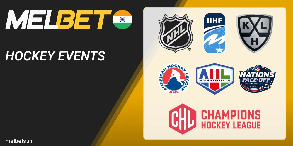 Hockey events available on Melbet India