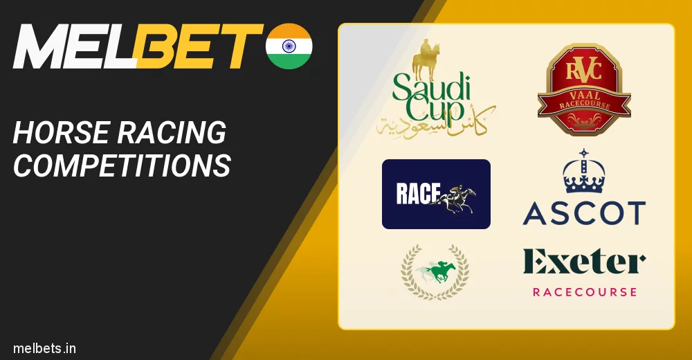 Horse Racing Competitions available at Melbet