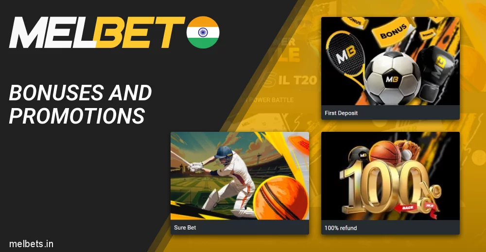 Bonuses and promotions for betting on IPL at Melbet