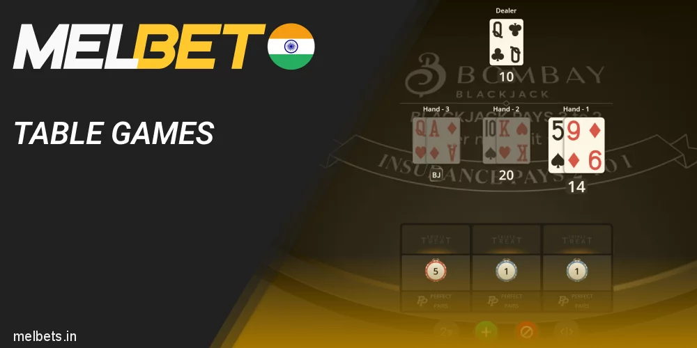 Play Table Games at Melbet Casino