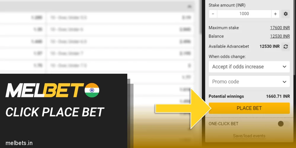 Click Place a Bet at Melbet