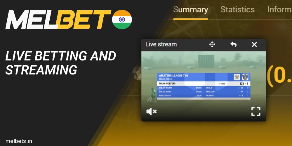 Live Betting in Melbet India