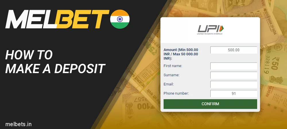 Instruction on How to Make a Deposit in Melbet IN
