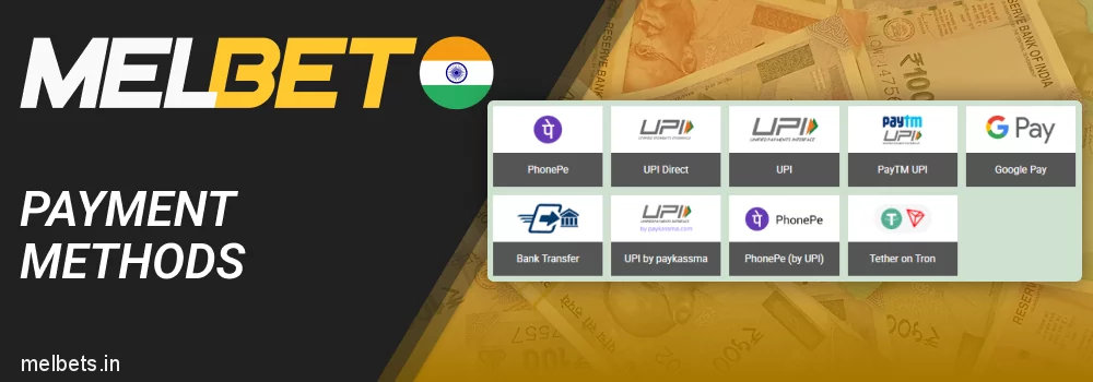 Payments at Melbet in India